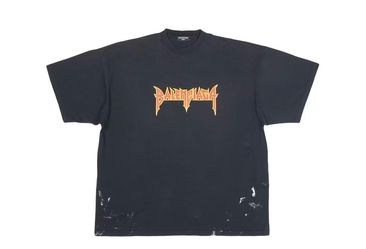 Balenciaga Metal Vintage Oversized T - Shirt