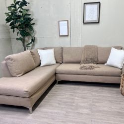 WE DELIVER! 🚚 - MCM Beige L Sectional Couch with Chaise