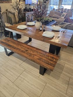 Custom Built Reclaimed Wood Dining Table