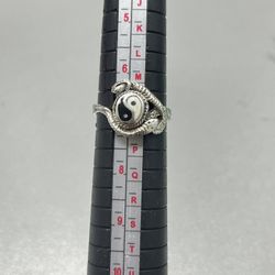 Sterling Silver Custom Chinese Yingyang Ring