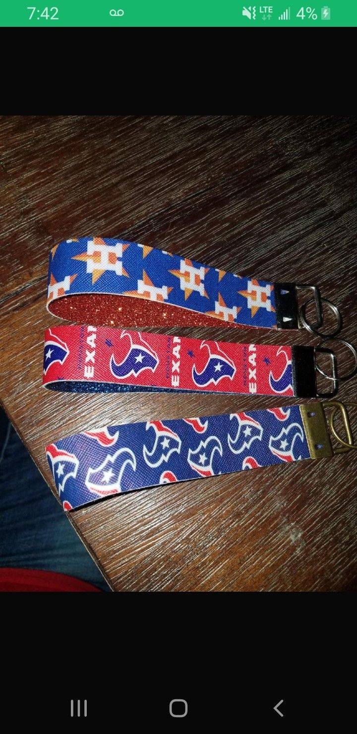 Wristlet Key Chains And Custom Earrings 