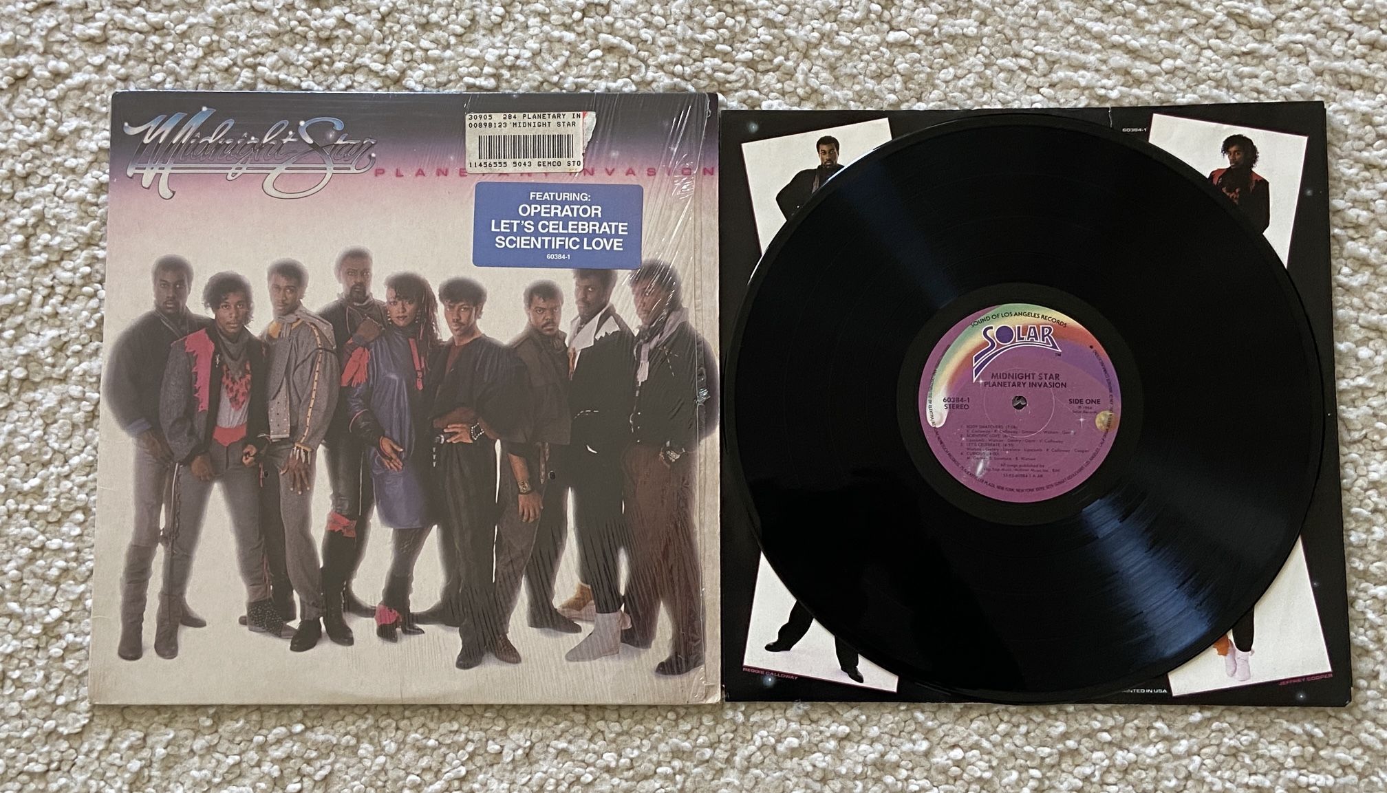 Midnight Star “Planetary Invasion” Vinyl Lp in Original Shrink Hype Sticker 1984 Solar Records Original Allied Press Nice Copy 80s Funk.