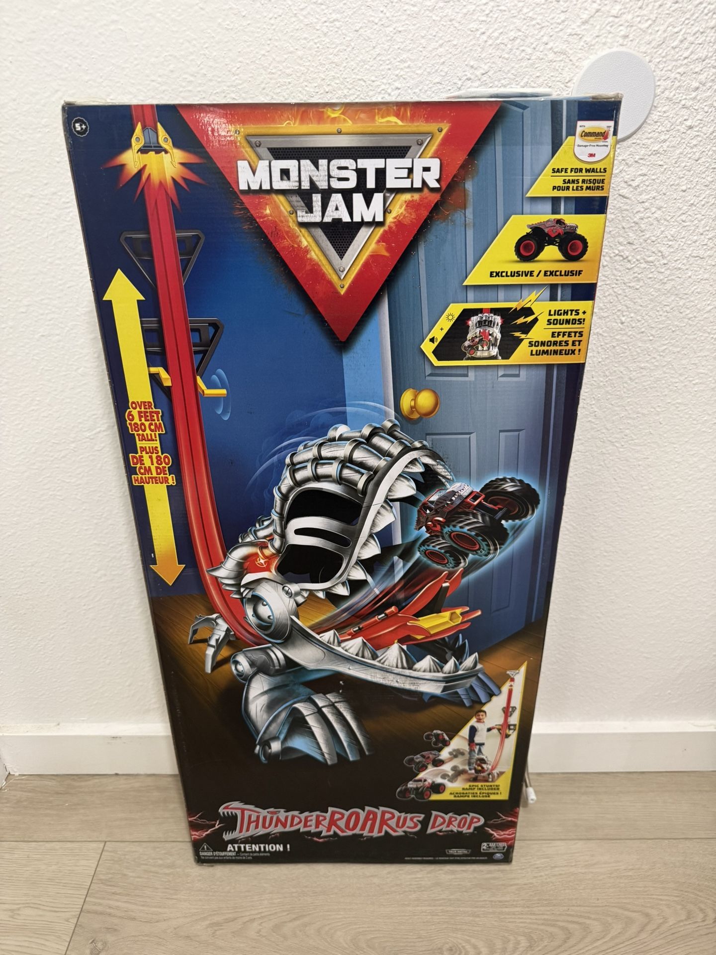 Monster Jam ThunderROARus Drop Playset Over 6 Feet with Exclusive Monster Truck