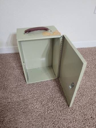 Old Steel Lock Money Box
