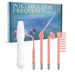 Portable Handheld High Frequency Skin Therapy Wand Machine for Acne Massage Skin Rejuvenation Tightening Wrinkle Reducing Tool