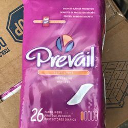 Prevail Bladder Control Pads.  1Box (12 Packs - 312 Pieces ).