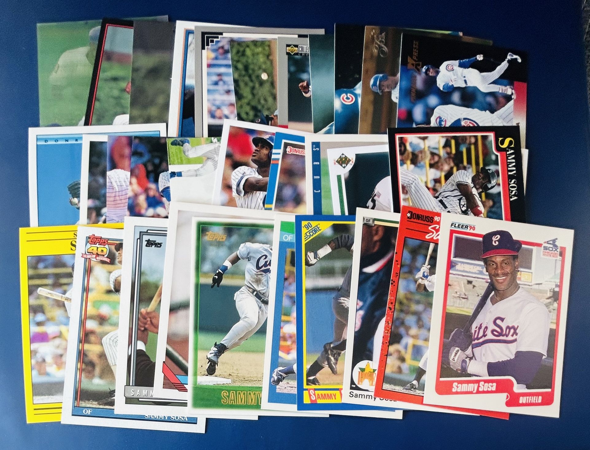 Sammy Sosa Rookie Baseball Card Lot