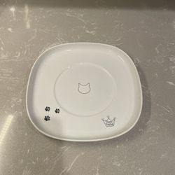 Necoichi Raised Cat Bowl Dining Tray (White, Single)