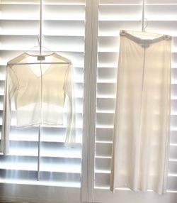 Two piece item the top it’s sheer in the back The Size Says large On The Tag but if it’s small