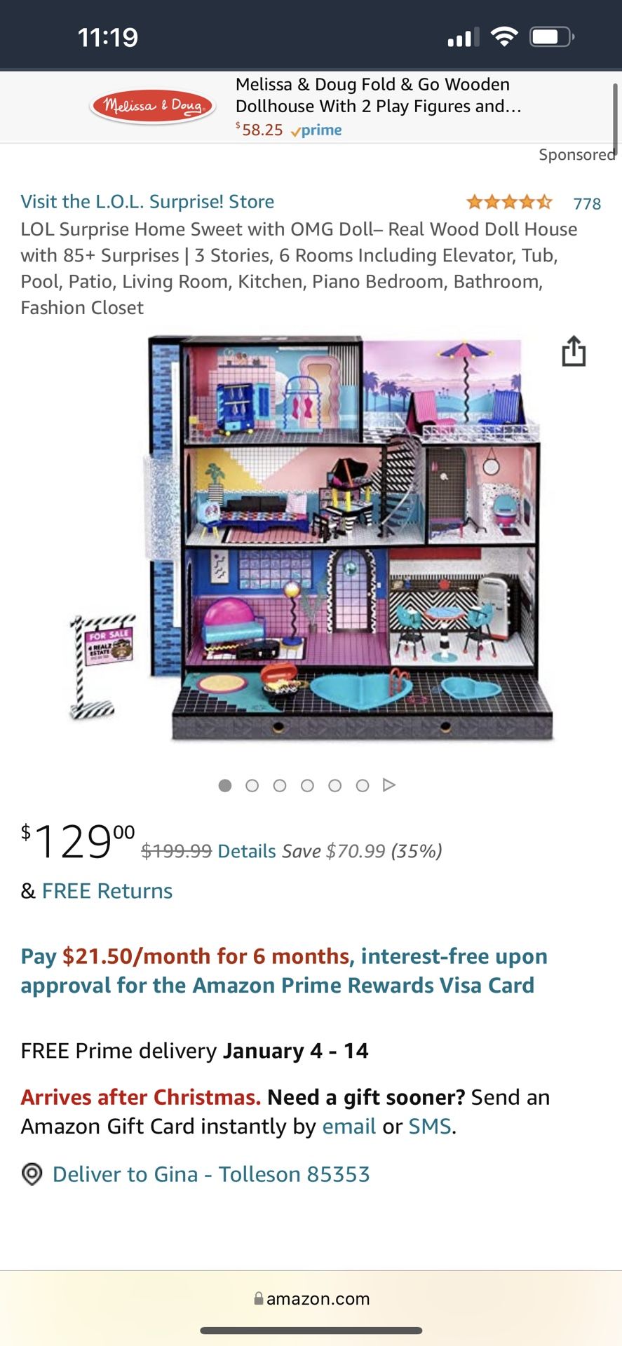 Lol Surprise Sweet Home And Living Doll Kitchen Surprise Doll House