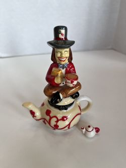 Mad Hatter Hinged Trinket Tea Pot Box 