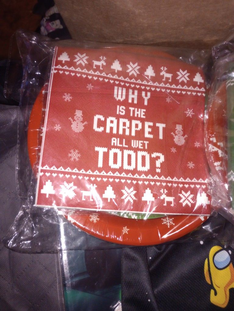 Plate And Napkin Set Christmas Paper