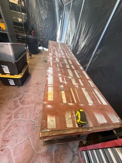 Heavy Duty 8’ Wood Workbench w/ Storage Shelf