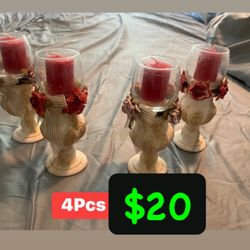 🔶🔶🎈🎈 All 4 pcs Candle holders 🔶🔶🎈🎈