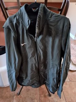 Nike men's zip up dri fit jacket - size L