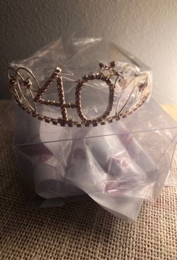 40 crown and birthday sash