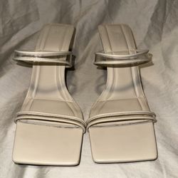 Zara Clear Strap Square Toe Sandle