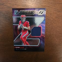 HOUSTON TEXANS CJ STROUD 2024 PANINI ZENITH JERSEY CARD