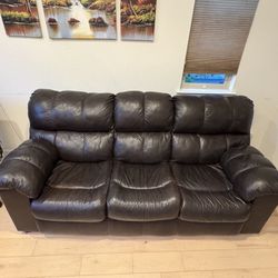 Leather Sofa - Decent Condition