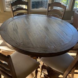 Round 64” Table & 6 Chairs