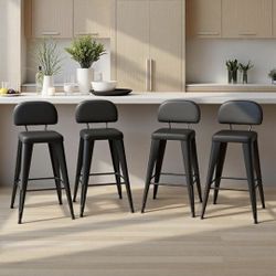 Counter Height Bar Stools Set of 4, 26 Inch 