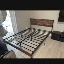 Queen size bed frame only