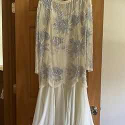 Formal Beaded Overblouse Sheer Under Dress