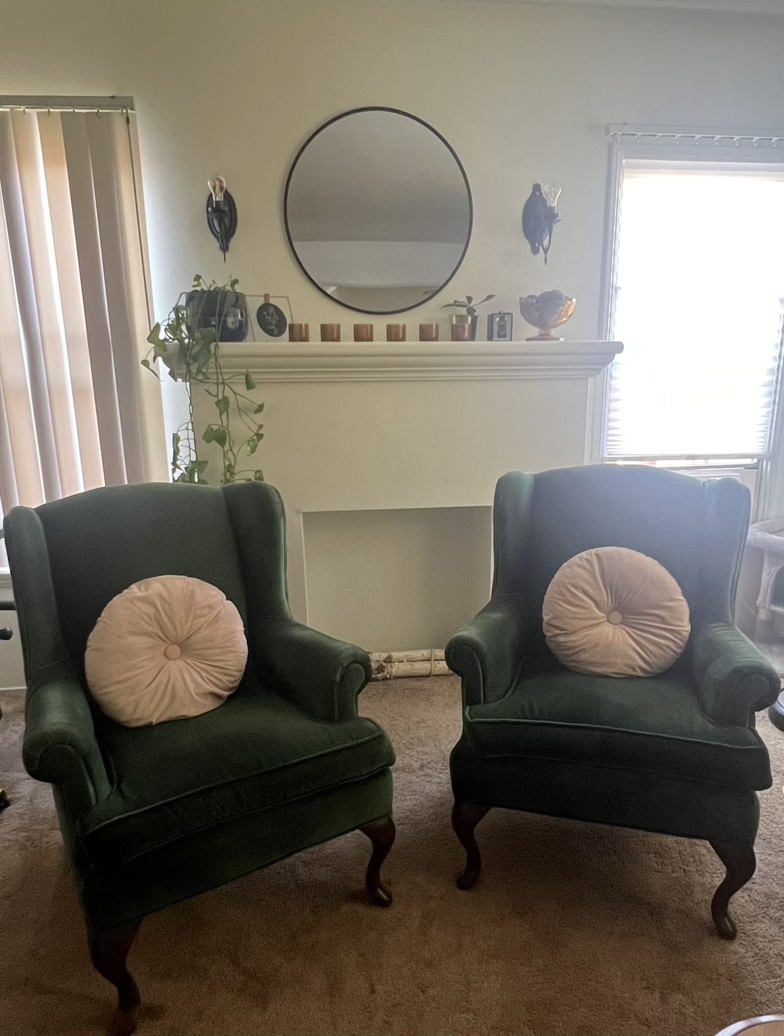 Wingback Velvet Chairs