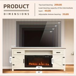 New TV Stand With Fireplace 80 Inch 