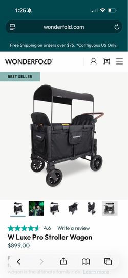 Wonderfold W Luxe Pro Stroller Wagon - 4 Seater w/ Accessories