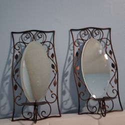 Mirror candle holders
