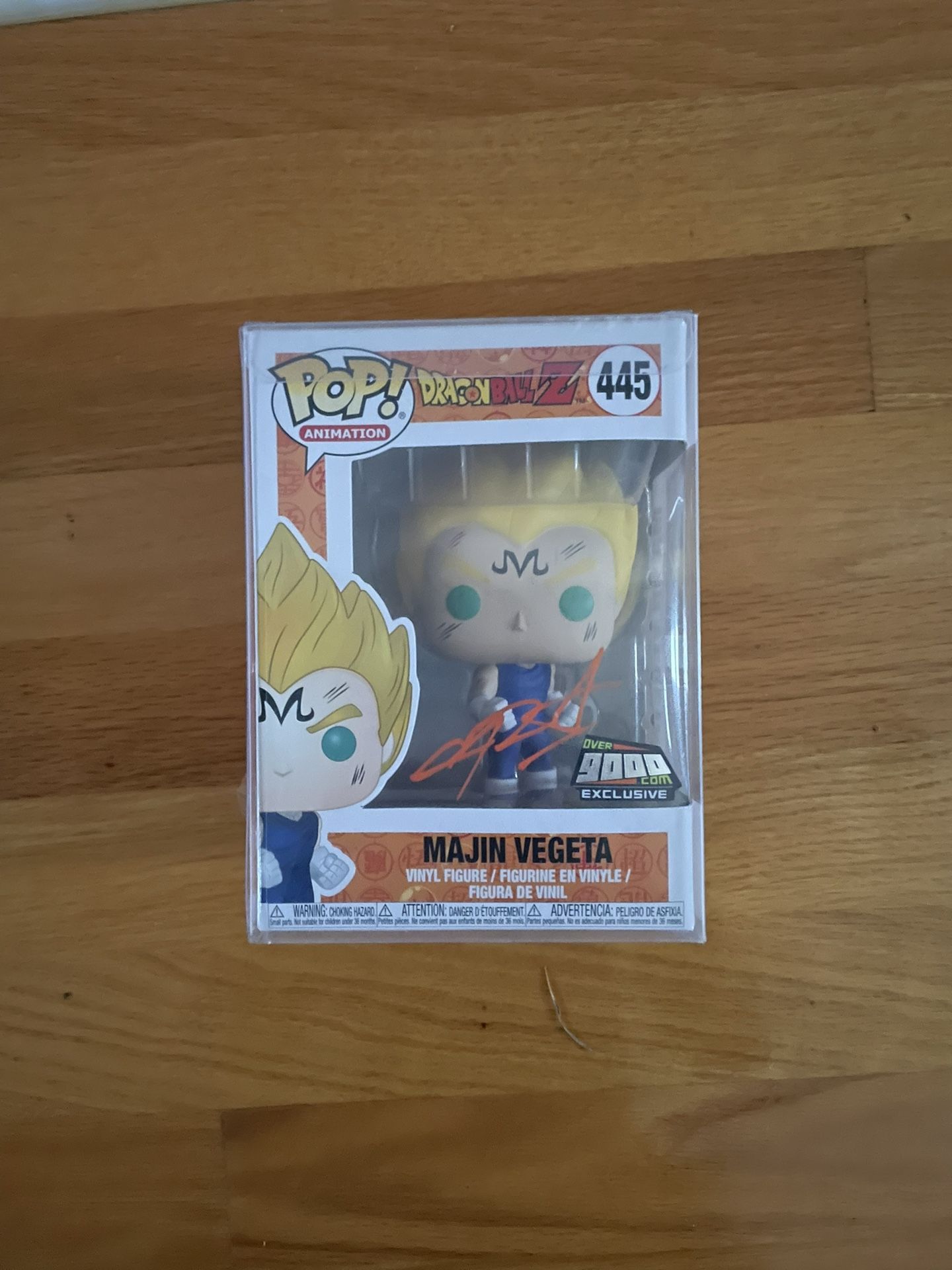 Funko Pop! Animation 445 Dragonball Z Majin Vegeta - Over 9000 Exclusive Signed