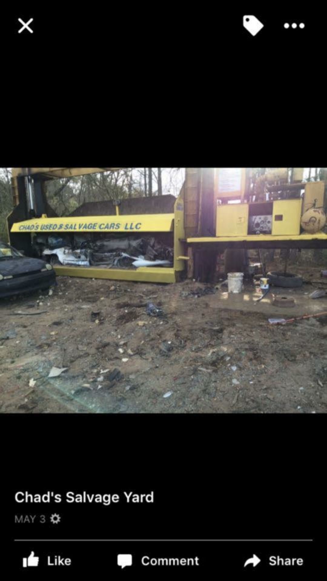 Call Chads Salvage Yard {contact info removed}