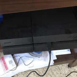 PS4 Black with dual shock controller