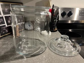 Clear glass jar