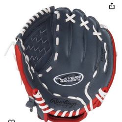 Rawlings Players Series 11.5" Baseball Glove PL115G, Grey/Red