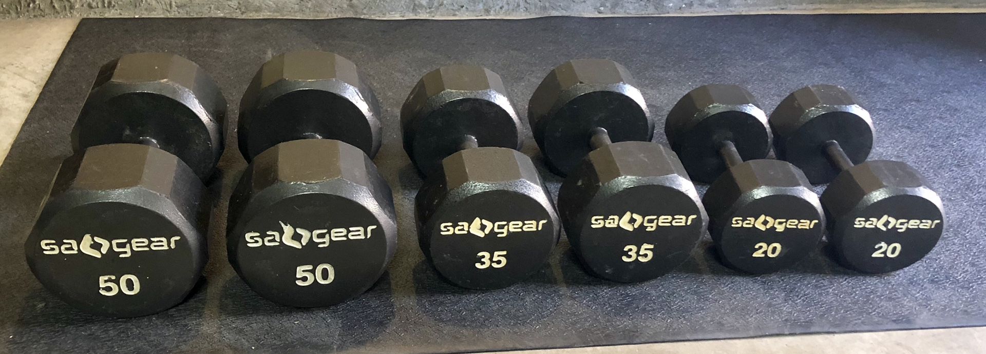 50,35,20 lb Dumbbell set- 210 lbs SA Gear