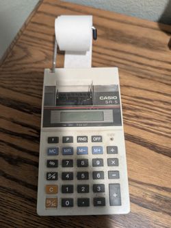 Vintage 1970s Casio printing calculator. Works perfectly. HR-10 Model. Missing Back Cover For Batteries. 