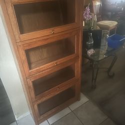 Bookshelf With Glass Doors