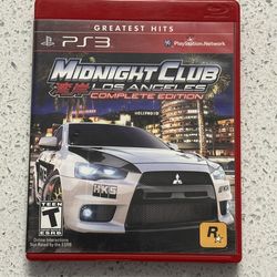 Midnight club Los Angeles PS3 game