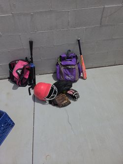 Young Girls softball Gear