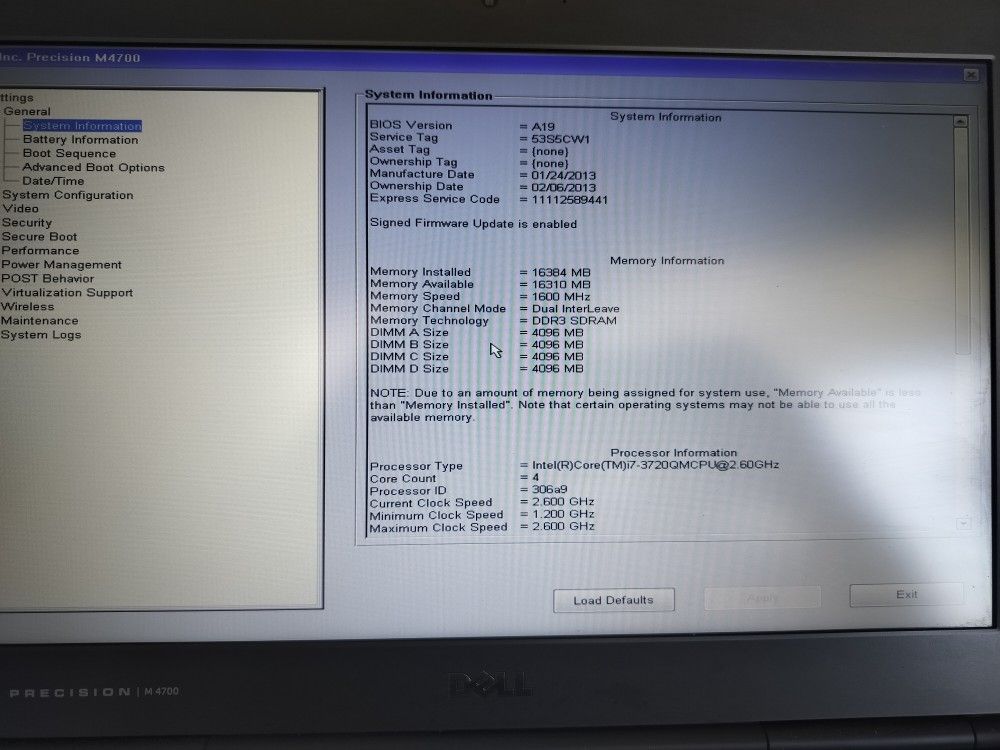 Dell Precision M4700 Laptop
