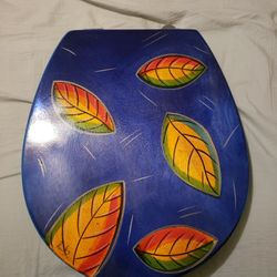 Hand Painted Wood Toilet Seat