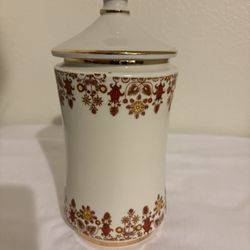 Porcelain Jar with Lid. Made In Spain