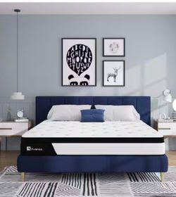 10 in. Medium Firm Hybrid Pillow Top Mattresses, Strong Edge Support, Full Mattress