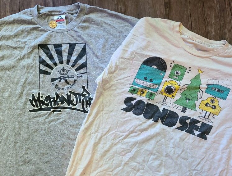 RARE Early 2000s Rhymesayers Ent. Rap Tee Micronots Heather Grey XL MF DOOM Atmosphere Underground Hip Hop