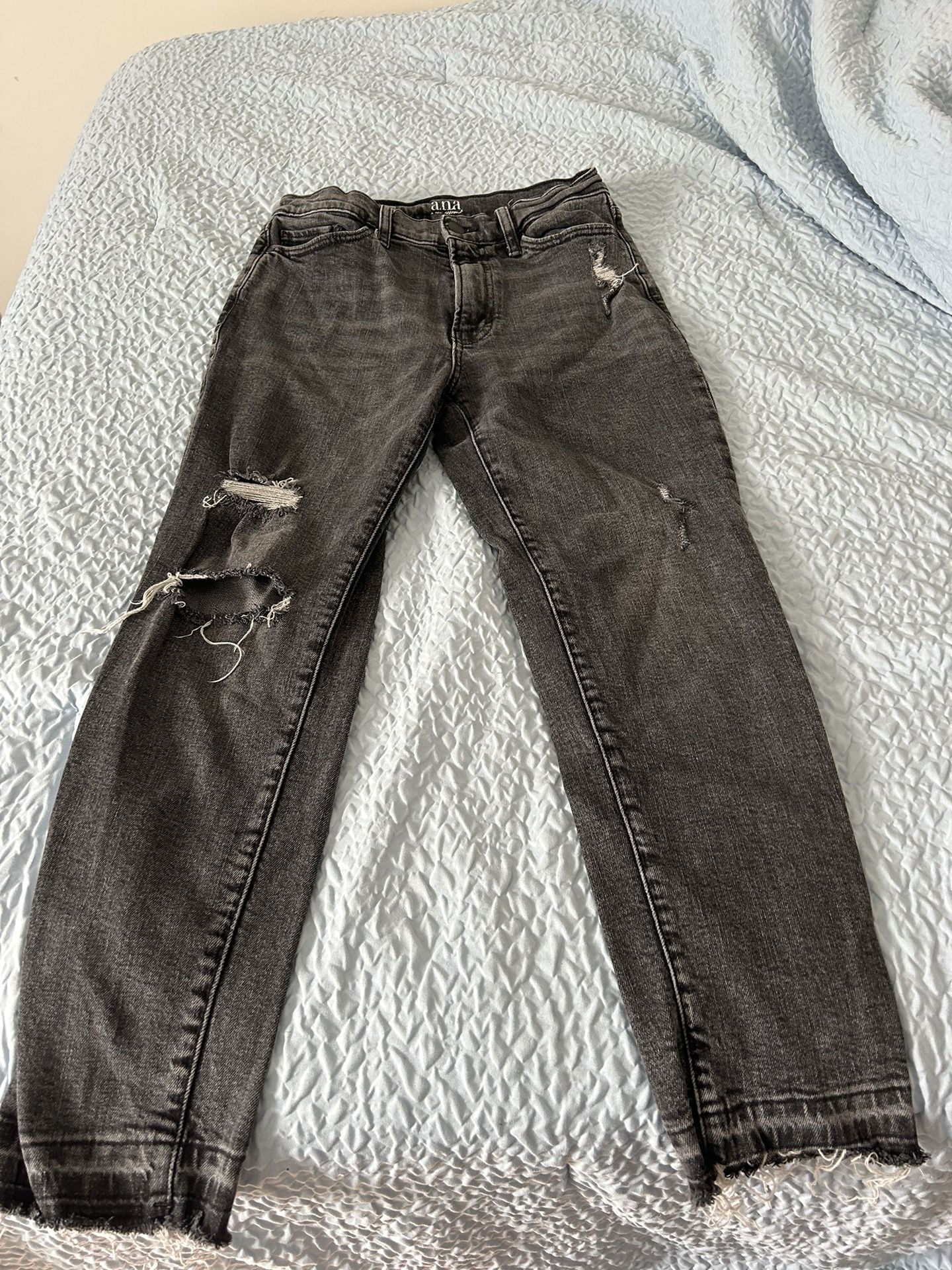 A.N.A Black Ripped Jeans Size 6