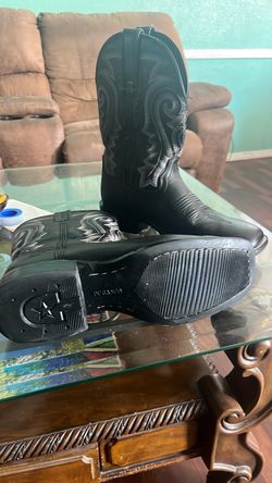 Durango Black Leather Cowboy Boots