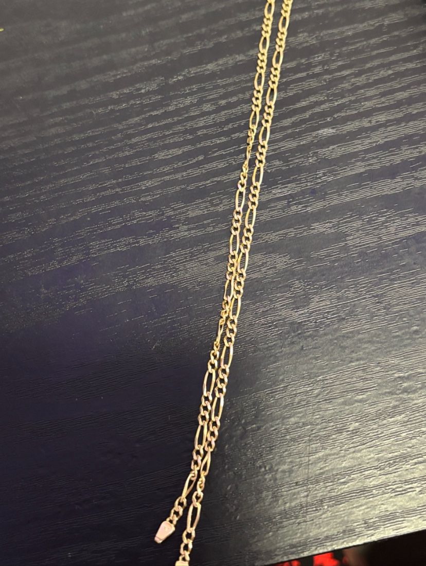 14k Gold Italy Figaro Chain