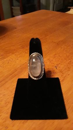 Beautiful Rose quartz silver ring
